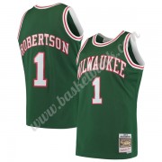 Milwaukee Bucks Basket Tröja 1971-72 Oscar Robertson 1# Grön Hardwood Classics Swingman..